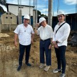 visita a la construcción de la Iglesia de Santa María Bernarda, barrio 7 de Abril de Barranquilla patrocinada por la Fundacion Febiana.