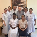 Visita las novicias de las hmas Franciscanas de Maria Auxiliadora en el santuario de Santa Bernarda en Cartagena.